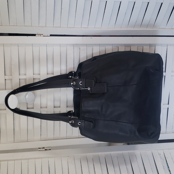 Coach blavk leather Soho shoulder tote bag - Picture 1 of 9